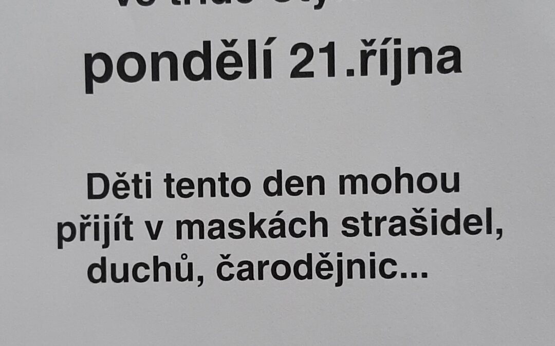 Strašidlácký den ve Čtyřlístku 21.10.